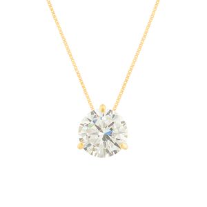 Gargantilha Ponto de Luz Zircônia 6mm Ouro 18K 750
