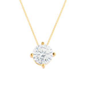 Gargantilha Ponto de Luz Zircônia 5mm Ouro 18K 750