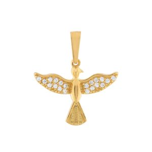 Pingente Espírito Santo com Zircônias Ouro 18k 750