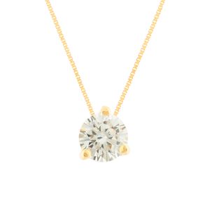 Gargantilha Ponto de Luz Zircônia 4mm Ouro 18K 750