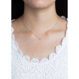 Gargantilha Ponto de Luz Zircônia 4mm Ouro 18K 750