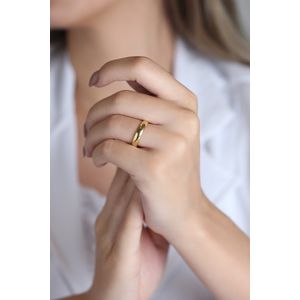 Aliança Individual Clássica 4mm Ouro 18k 750 Peso Médio 4g - AAL8