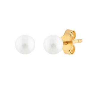 Brinco Ouro 18k 750 Pérola 5mm