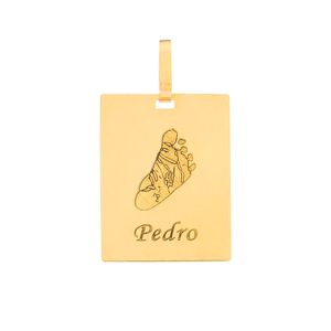 Pingente Pezinho Nome Ouro 18k 750
