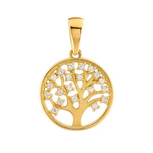 Pingente Árvore da Vida com Zircônias Ouro 18k 750