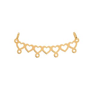 Pingente Canga Corações Quatro Lugares Ouro 18k 750