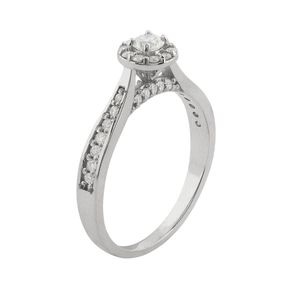 Anel Chuveiro Diamantes Ouro Branco 18k 750