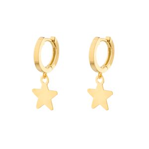 Brinco Argola Estrela Ouro 18k 750