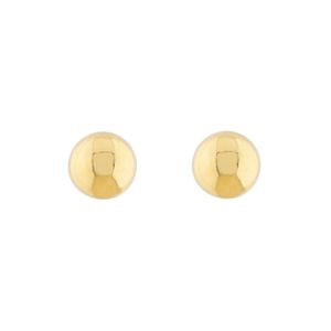 Brinco Infantil Bola 3,5mm Ouro 18k 750