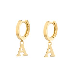 Brinco Argola Letra A Ouro 18k 750