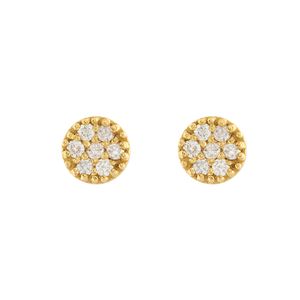 Brinco Redondo Chuveiro com Diamantes Ouro 18k 750
