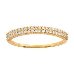 Meia Aliança 46 Diamantes Ouro 18k 750