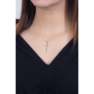 Pingente Fé Cruz Ouro 18k 750