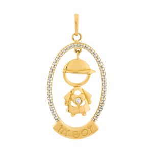 Pingente My Boy 1 Diamante Ouro 18k 750
