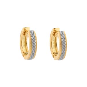 Brinco Argola Bicolor Ouro 18k 750