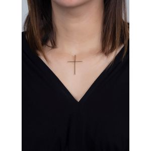 Pingente de Cruz Palito Ouro 18k 750