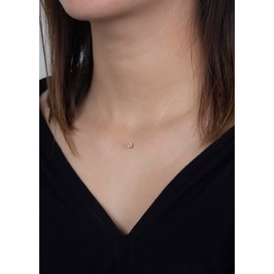 Pingente Ponto de Luz com Zircônia 4mm  Ouro 18k 750