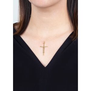 Pingente Ouro 18k 750 Cruz Jesus