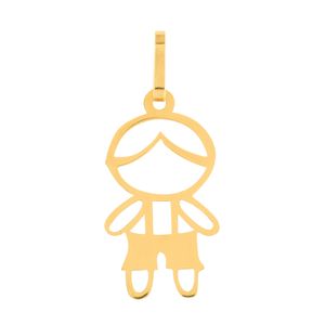 Pingente Menino Bermuda Ouro 18k 750