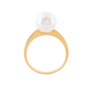 Anel Pérola 8mm Ouro 18k 750