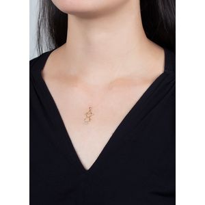 Pingente Ouro 18k 750 Menina Bicolor