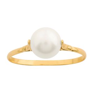 Anel Pérola 7-7,5mm Ouro 18k 750