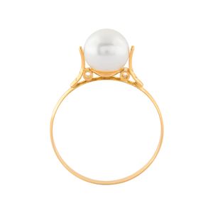 Anel Pérola 7-7,5mm Ouro 18k 750