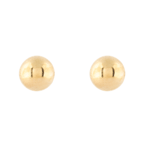 Brinco Infantil Bola 4mm Ouro 18k 750