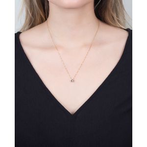 Gargantilha Ponto de Luz com Diamante 0,03ct Ouro 18k 750