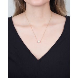 Gargantilha Ouro 18k 750 com Pérola 8mm