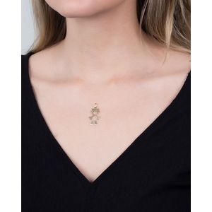 Pingente Menina de Vestido Ouro 18k 750
