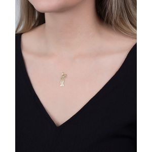 Pingente Menina Cabelo Amarrado Ouro 18k 750