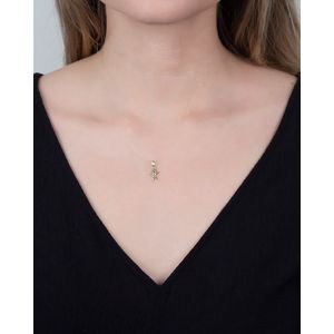 Pingente Menino 2 Diamantes 0,005ct Ouro 18k 750