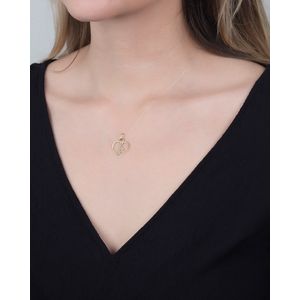 Pingente Coração Fé Ouro 18K 750