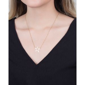Gargantilha Estrela Ouro 18k 750