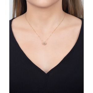 Gargantilha Chuveiro com Zircônias Ouro 18k 750