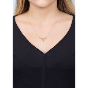 Gargantilha Espírito Santo Com Zircônia Ouro 18k 750