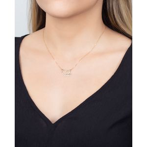 Gargantilha Coração Mãe Ouro 18k 750