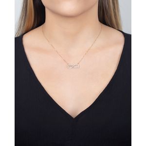 Gargantilha Infinito com Zircônias Ouro 18k 750