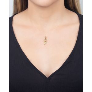 Pingente Menina Coração com Zircônias Ouro 18k 750