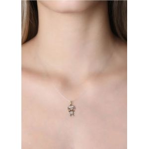 Pingente Menina Zircônia Ouro 18k 750