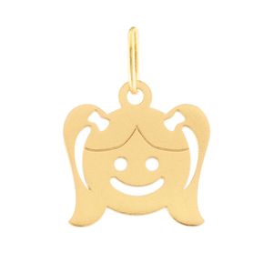 Pingente Rosto de Menina Ouro 18k 750
