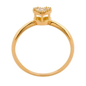 Anel Chuveiro Coração com Diamantes Ouro 18k 750