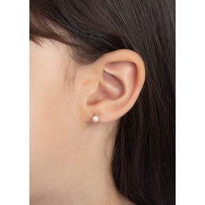 Brinco Infantil Ouro 18k 750 Pérola 4mm