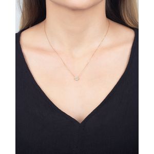 Gargantilha Chuveiro Ouro 18k 750 Zircônias