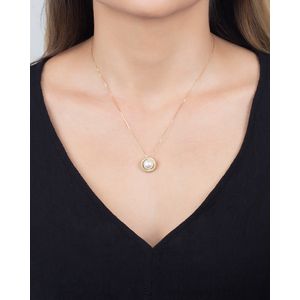 Gargantilha com Pérola e Diamantes Ouro 18k 750