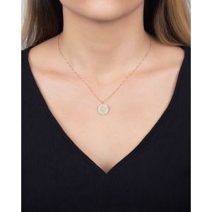 Gargantilha Chuveiro Redondo com Zircônias Ouro 18k 750