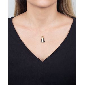 Pingente Nossa Senhora Aparecida Bicolor com Espinélios Ouro 18k 750
