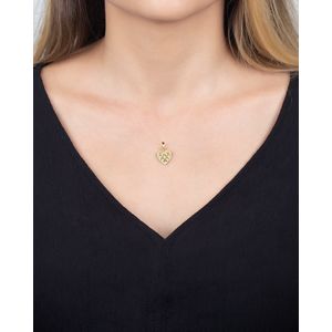 Pingente Coração 8 Diamantes Ouro 18k 750