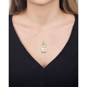 Pingente Face de Cristo com Diamantes Ouro 18k 750